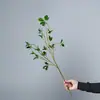 Planta Verde Artificial com Folha Única de Figueira e Árvore de Chá da Montanha, Grande Planta de Galho Falso para Decoração de Casa