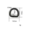 Ventas directas de fábrica hebilla en forma de D accesorios de hardware para maletas hebilla metálica semicircular en forma de D en stock venta al por mayor hebilla en forma de D de aleación transfronteriza