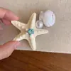 Pinza para el pelo de concha de estrella de mar colorida_Dopamina Super Hada Verano 2026 Nuevo Estilo Pinza Lateral Estilo Vacaciones en la Costa Accesorio para el Cabello
