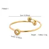 Anillo Geométrico Retro de Acero Inoxidable de Moda Transfronterizo Europeo y Americano para Mujer, Joyería Elegante Simple y de Alta Gama Chapada en Oro de 18 Quilates