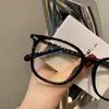 Gafas Danyang 3472 Versión de Gama Alta para Caras Cuadradas y Redondas, Montura Ovalada, Montura Negra Retro para Mujer, Se Puede Personalizar con Lentes Graduadas 54