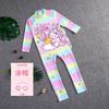 Verão 2025 Novo Roupa de Banho Infantil Calças de Manga Longa Proteção Solar Roupa de Banho para Meninas Desenho Animado Meninas