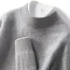 Caixa de Presente Suéter Masculino de Caxemira Gola Meia-Alta Lã Grossa Quente Malha Casual Camada Base Suéter de Caxemira de Cabra Inverno