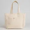 Bolso de lona para mujer, bolso tote de gran capacidad, bolso de hombro para ir al trabajo y para ir de compras, admite impresión de logo personalizada basada en tu diseño
