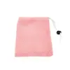 Bolsa de malha de poliéster personalizável bolsa de cintura rosa com cordão bolsa de malha para embalagem esportiva de poliéster bolsa de malha para bola ao ar livre