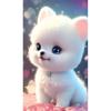 Cachorro Pomerânia Fofo Celebridade da Internet Super Fofo Adesivos Decoração Personalizada Banheiro Geladeira Adesivos para Carro Elétrico Quarto das Crianças