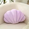 Almofada de Brinquedo de Pelúcia Criativa em Formato de Concha, Almofada para Sofá de Carro, Decoração de Escritório, Travesseiro de Cama, Almofada Decorativa para Sacada