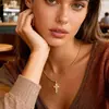 Collar Cruzado Estilo Europeo y Americano, Gargantilla de Cobre, Accesorio Diario Clásico y de Moda para Commuter para Mujeres