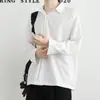 Camisa de Seda Hielo Holgada para Hombre, de Manga Larga, Primavera y Verano, de Alta Gama, Elegante, Casual para Hombre, Camisa Blanca, Moderna para Chicos