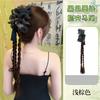 Pinza Trenza Peluca Femenina Cabello Natural Artificial Trenza Retorcida Borla Tinta Nuevo Chinoiserie Trenza Retorcida Peluca Trenza Cola de Caballo