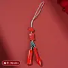 Colgante de Cadena para Teléfono Móvil de Arena Dorada Roja Cinabrio Natural de Alto Contenido al por Mayor, Simbolizando Éxito Continuo y Prosperidad, con un Accesorio de Encanto de Pluma