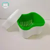 Caixa de Limpeza de Aparelhos Dentários Estilo Europeu de Camada Dupla Caixa Portátil para Limpeza e Imersão de Dentaduras com Tela de Filtro Caixa de Dentes Cuidado com a Gengiva