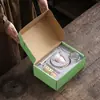 Tazón de Matcha con Flor Pintada a Mano, Brocha para Té, Juego de 100 Piezas, Caja de Regalo, Herramienta Batidora para Té Matcha, Exclusivo de Comercio Electrónico Transfronterizo
