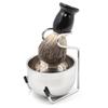 Herramientas de afeitado para hombre juego de afeitado brocha de afeitar de pelo de tejón cepillo para barba cepillo de afeitar cepillo para barba barbería peluquería cuidado juego de tres piezas