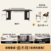 Nova mesa de jantar em ardósia, conjunto de mesa de jantar estilo luxo simples e leve, moderno para uso em casa em apartamentos pequenos, mesa de jantar retangular padrão