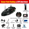 Barco Cebo GPS de Posicionamiento de Alta Velocidad con Retorno Automático, Barco con Control Remoto de 12V con Buscador de Peces Sonar, Barco de Entrega de Cebo, Barco Sonar