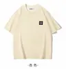 2025 Nuevo Modelo Strone Island Camiseta de Manga Corta con Cuello Redondo de Algodón Puro Unisex Comercio Transfronterizo