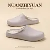 Fábrica de Zapatos Qidan Pantuflas de Algodón Impermeables para Mujer, Uso en Casa Otoño/Invierno, Calidez con Felpa Adicional, Pantuflas de Algodón Silenciosas Antideslizantes para Interiores para Hombre