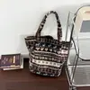 Estilo Coreano Ins Otoño e Invierno Felpa Doble Cara Bolso de Hombro para Mujer Gran Capacidad Versátil Bolso Tote Diseño Jacquard Bolso para Viajar