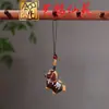 Pingente Chaveiro Cavalo Pintado, Ornamento Pendurado Carruagem de Cavalo Esculpida em Sândalo Yiming Xianyuan, Pingente de Bolsa, Corrente para Celular Presente