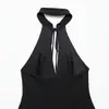 Comércio Exterior Atacadista Transfronteiriço 2026 Novo Verão Europeu e Americano Estilo Moda Sexy Costas Nuas Decote Halter Mini Vestido
