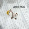 Accesorios de broche de muñeca de dibujos animados de conejo y poni de tela linda coreana Accesorios para pasador DIY Decoración para ropa