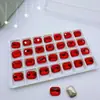 Pedras de Strass Irregulares Pontiagudas na Base Retangulares Octogonais da Moda para Nail Art, Acessórios de Unha Transparentes Iridescentes de Vidro de Cristal