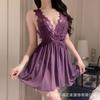 No te pierdas la diversión nocturna, ropa interior de encaje morado, puro deseo, uniforme de tentación, camisón, pijama sexy, ropa, traje qqny