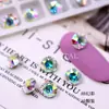 K9 Nuevos Pedrería de Uñas Redondas de 6 mm con Base Puntiaguda de Gama Alta, Pedrería Tridimensional Super Brillante para Decoración de Uñas de Vidrio DIY
