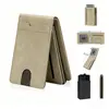 Cartera para Hombre de Gran Capacidad con Ranura para Múltiples Tarjetas Transfronteriza con Ventana para ID, Portadolares, Protección RFID, Portatarjetas Magnético