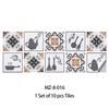 Vajilla Estilo Nórdico Patrón Cocina Baño Decoración Escalera Impermeable Autoadhesivo Removible Superficie Película Brillante Azulejo