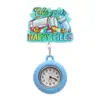 Reloj de Enfermera Transfronterizo, Reloj de Bolsillo para Doctor, Reloj de Silicona Colgante de Dibujos Animados, Hebilla Retráctil de Fácil Extracción, Reloj de Trabajo Médico, Moderno y de Moda