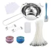 Accesorios para hacer velas de aromaterapia crisol para derretir cera molde para velas frasco para velas mecha para velas porta mechas para velas