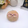 Pingente de pelúcia, chaveiro de óculos fofo, pingente para bolsa, chaveiro, pingente pequeno, acessório de decoração para mochila e bolsa de celular de meninas