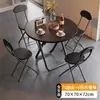 Mesa Plegable Mesa de Comedor para el Hogar Mesa de Comedor para Apartamento Pequeño Mesa Redonda Simple Puesto Mesa y Sillas Plegables
