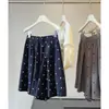 Pantalones Cortos Casuales de Pierna Ancha de Algodón y Lino con Lunares y Cintura Elástica Estilo Coreano para Mujer Verano Nuevos de Cintura Alta Sueltos Versátiles