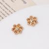 Cor de retenção micro-incrustada zircão floco de neve toro junta espaçador tampa de flor diy artesanal pulseira de pérolas colar material frisado