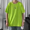 Camiseta de manga corta de verano para hombre, estilo moderno de Hong Kong, top de media manga para hombres y mujeres, estudiantes, pareja, top holgado de media manga.