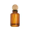 Em estoque atacado frasco de vidro de perfume redondo baioneta 100ml spray marrom cosméticos dividido aromaterapia frasco vazio