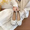 Zapatos Mary Jane Planos de Suela Baja Versátiles para Mujer 2026 Estilo Nuevo de Primavera Lunares Femeninos con Lazo Zapatos de Salón para Mujer
