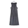 Otoño 2025 Nuevo Diseño Chica Caliente de Deseo Puro Top Tubo Plisado de Cuello Halter Falda Larga Vestido Adelgazante para la Cintura de Mujer