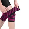 Suministrado directamente por el fabricante, rodilleras deportivas y de fitness para hombre, vendajes elásticos para sentadillas, vendas para las piernas de powerlifting para proteger las rodillas