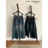 Imagine JEANS SAILORMOON estilo retrô americano de outono lavado solto modelo balão 22118 (com cinto)