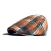 Boina para Mujer Primavera y Verano Delgada Transpirable Gorra con Visera para Hombre Literaria Retro a Cuadros Gorra Adelantada Gorra de Pintor a Cuadros