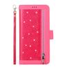 Adecuado para Samsung Note10 Bolsa de Cremallera con Brillo de Moda Nueve Tarjetas Funda para Teléfono Móvil Cordón Soporte Funda de Cuero Note10Plus