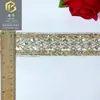 Estilo Étnico Bordado com Lantejoulas e Renda 4cm Losango Fio Acessórios Dai Artesanal DIY Roupas de Performance Acessórios da Dinastia Han