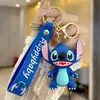 Llavero de Stitch caricatura Lilo y Stitch muñeco colgante decoración de bolsa de pareja regalo pequeño lindo obsequio