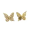 Colgante Hueco de Mariposa Chapado en Oro de Cobre Microincrustado de Circonita Joyería de Color Duradero Accesorios para Collares DIY Cadena de Clavícula Doble Colgante