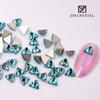 Lago Azul Nail Art Em Forma De Diamante Lágrimas De Sereia Azul Gelo Plano Em Forma De Diamante Fundo Dourado Nail Art Enfeites De Diamante