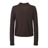 Marca S 2026 Otoño e Invierno Nuevo Cuello Polo Simple y Elegante Casual Versátil Conjunto de Chaleco Cardigan Tejido Superior